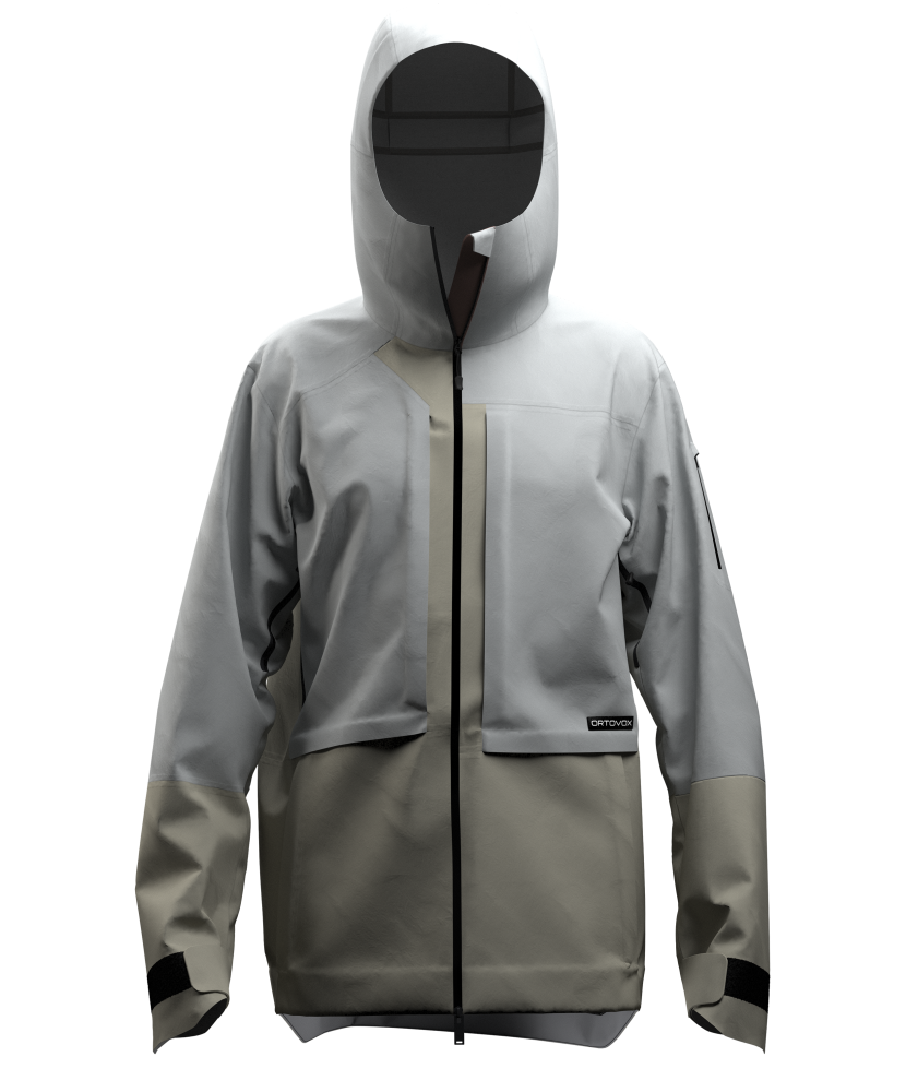 Hardshellová bunda ORTOVOX Ravine Plus 3L Jacket Men's Black Raven