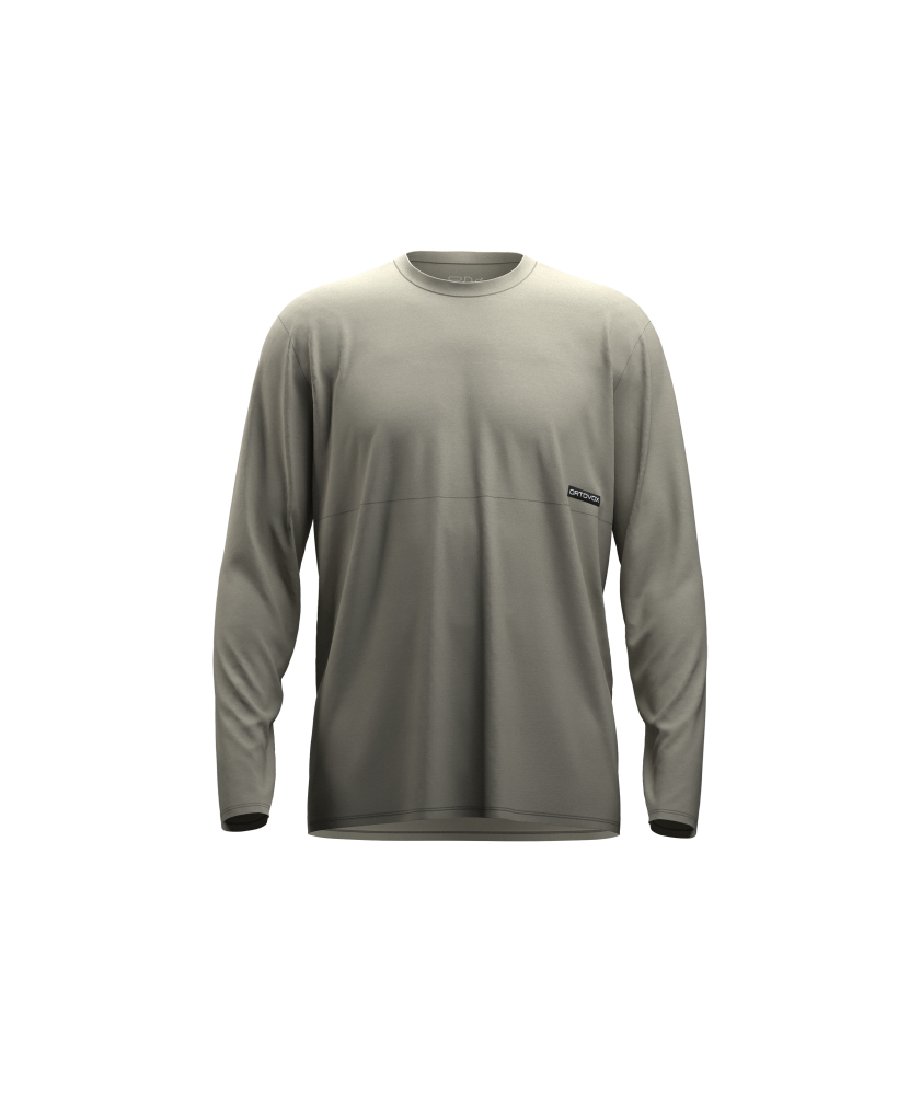 Tričko s dlhým rukávom ORTOVOX 185 Merino Patch Long Sleeve Men's Dark Arctic Grey