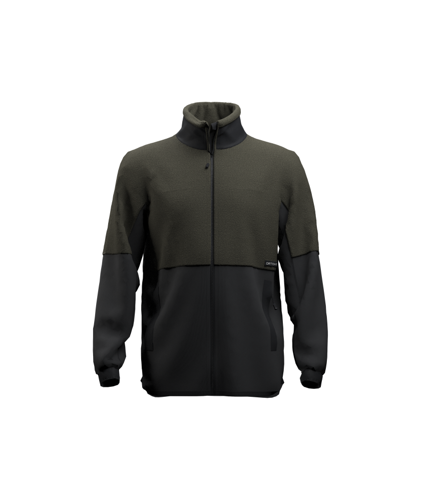 Mikina ORTOVOX Fleece Teddy Jacket Men's Dark Wild Herbs