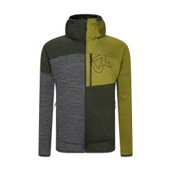 mikina ROCK EXPERIENCE KOBRA HOODIE FZ MAN FLEECE KOMBU GREEN/CARDAMOM SEED/GREY MELANGE