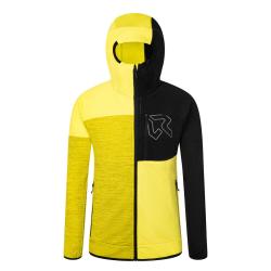 mikina ROCK EXPERIENCE KOBRA HOODIE FZ MAN FLEECE SULPHUR SPRING/CAVIAR/SULPHUR MELANGE