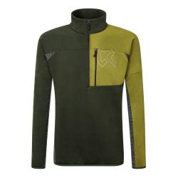 rolk ROCK EXPERIENCE KOBRA MOCK NECK HZ MAN FLEECE KOMBU GREEN/CARDAMOM SEED/GREY MELANGE