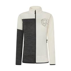mikina ROCK EXPERIENCE KOBRA MOCK NECK FZ WOMAN FLEECE MARSHMALLOW/GREY MELANGE