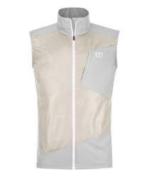 Vesta ORTOVOX Trace Windbreaker Vest Men's White Tea