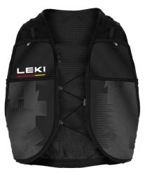 be�eck� vesta LEKI Trail Running Quiver Vest, black-bright red-shuttle grey, LXL