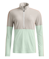 Termoprdlo ORTOVOX 185 Rock'N'Wool Zip Neck Women's Icy Shore