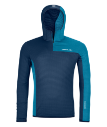 ORTOVOX Fleece Light Grid ZN Hoody Men's Deep Ocean