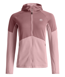 Mikina ORTOVOX Fleece Light Grid Hoody Women's Green Acid