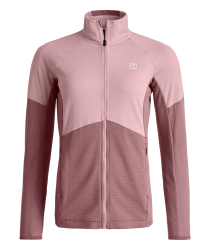 Mikina ORTOVOX Fleece Light Grid Jacket Women's Dawn Rose