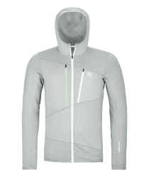 Mikina ORTOVOX Fleece Grid Hoody Men's Grey Ice