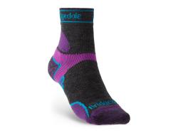 Ponoky BRIDGEDALE Trail Run LW T2 MS 3/4 Crew Women's  charcoal/purple/260