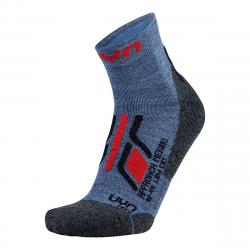 ponoky UYN TREKKING APPROACH MERINO LOW CUT SOCKS MAN K272 JEANS/ANTHRACITE/RED