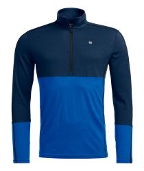 Termoprdlo ORTOVOX 185 Rock'N'Wool Zip Neck Men's Deep Ocean